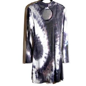 Persaya Dress TieDie Size Medium Sheer Long Sleeve